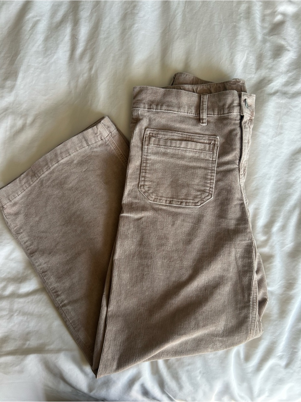American Eagle Outfitters Taupe Corduroy Wide-Leg Jeans
